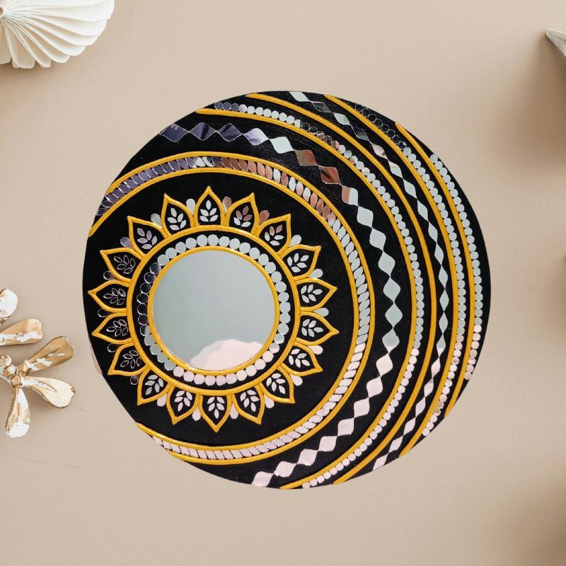 SJ Craftenza handmade home decor items lippan wall art with mirror